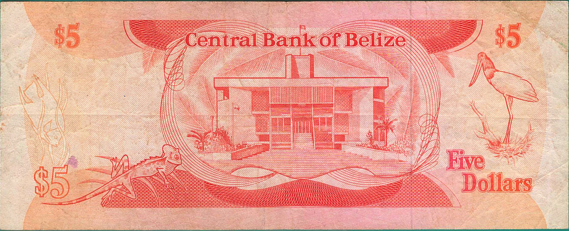 Belize 5 1986 VF P-47/a